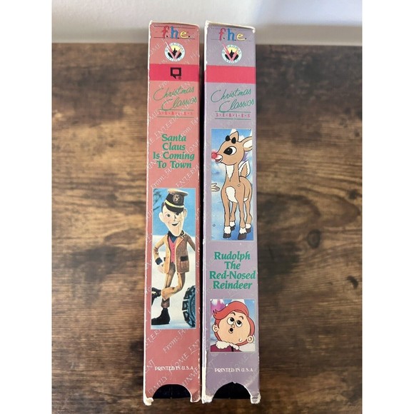 2 F.H.E. Videos: Santa Claus is Coming to Town-Rudolph  (VHS) 1989 Not Tested - Picture 4 of 7